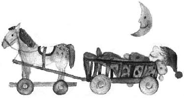 Eva-Maria Ott-Heidmann: Pferd und Wagen, Illustration